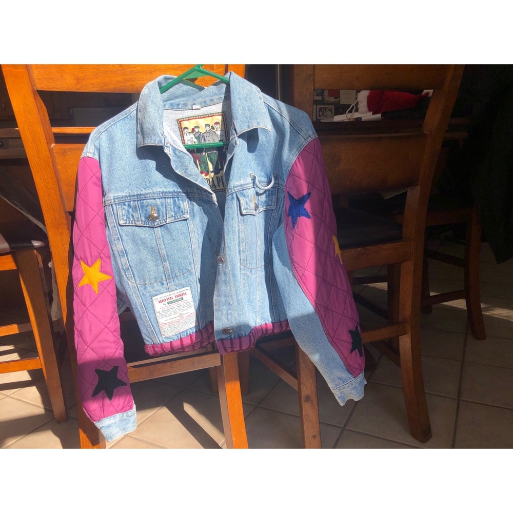 Vintage Ultra Pink Jean Jacket w/ Embellishments